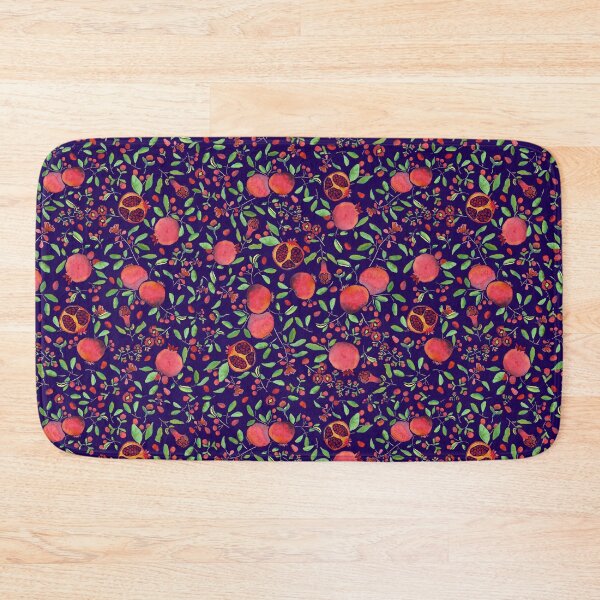 Item preview, Pomegranates on Dark Blue Background by MarcyBrennanArt designed and sold by MarcyBrennanArt.