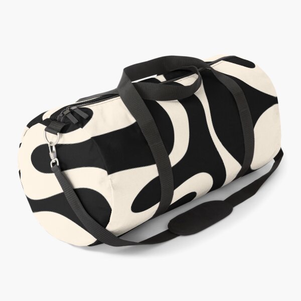 Item preview, Soft Curves Retro Modern Abstract Pattern in Black and Almond Cream designed and sold by kierkegaard.
