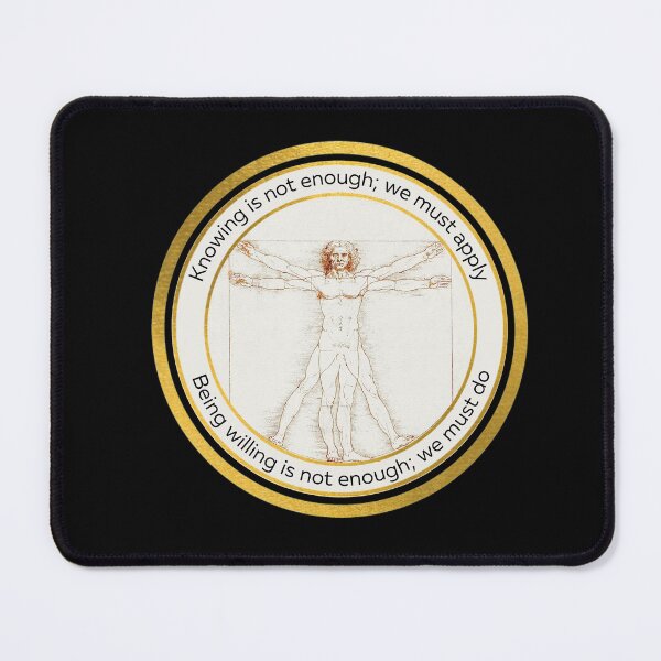 Item preview, Da Vinci's Vitruvian Man: Know Not Enough, We Must Apply designed and sold by artistoutfitter.