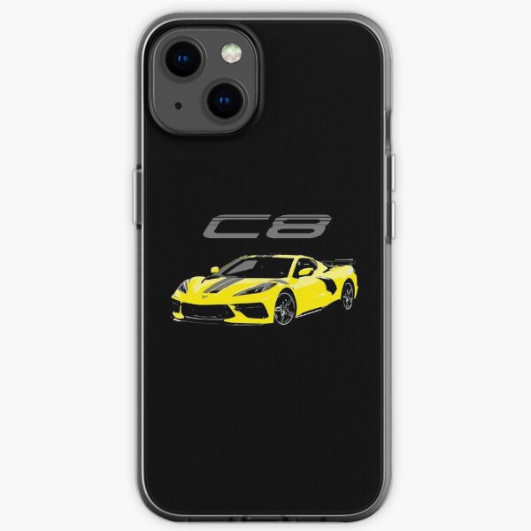 2021 2022 Corvette C8 Accelerate Yellow  iPhone Soft Case