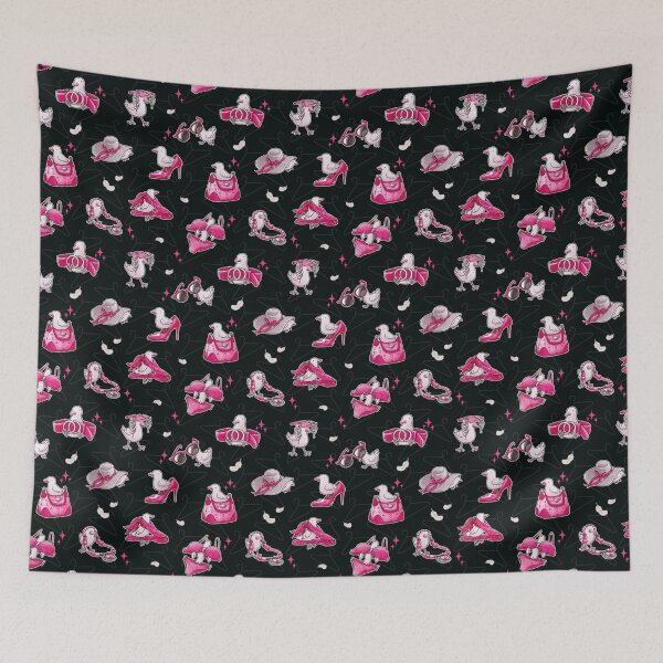 Item preview, Fashion Bird Pattern - Black & Pink designed and sold by JadedSketch.