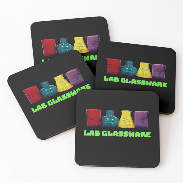 Item preview, Colorful Lab Glassware Beaker and Flask in Black designed and sold by LoloTrends.