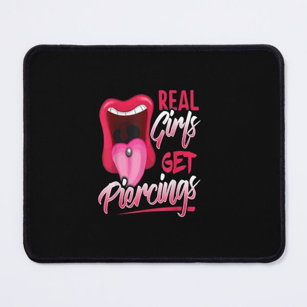 Item preview, Real Girls Get Piercings Mouth Pierced Tongue Lipstick designed and sold by BTGTEES.
