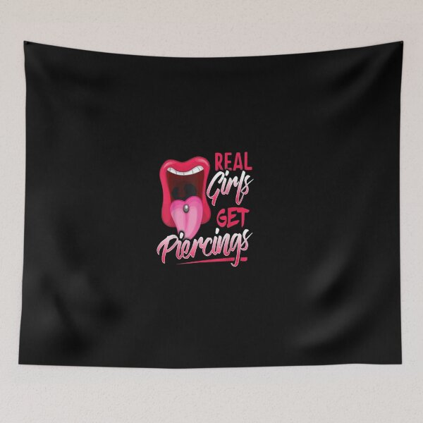 Item preview, Real Girls Get Piercings Mouth Pierced Tongue Lipstick designed and sold by BTGTEES.