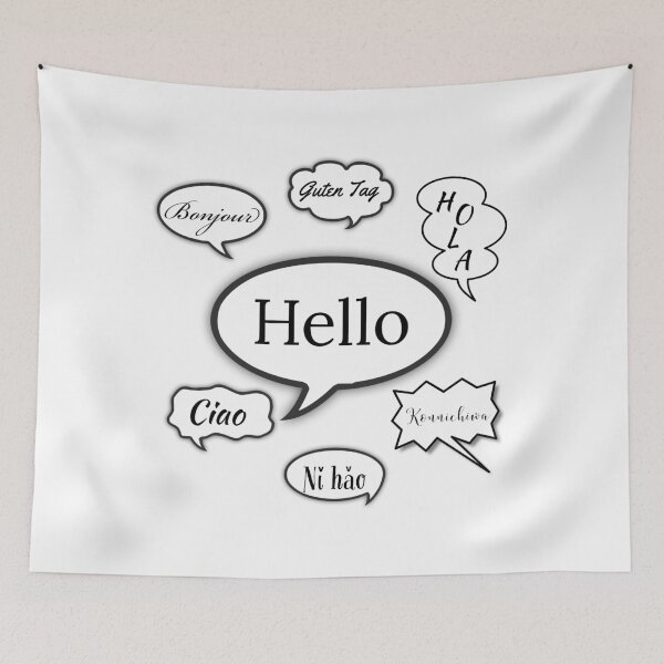 Item preview, Multilingual Hello Bubbles designed and sold by Lisa Thomas.