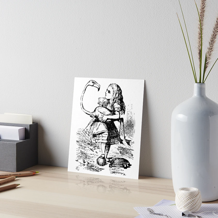 Alice in Wonderland Prints - 11x14 Unframed Wall Art Print Poster - Perfect  Alice in Wonderland Gifts and Decorations (Alice Trying to Play Croquet)