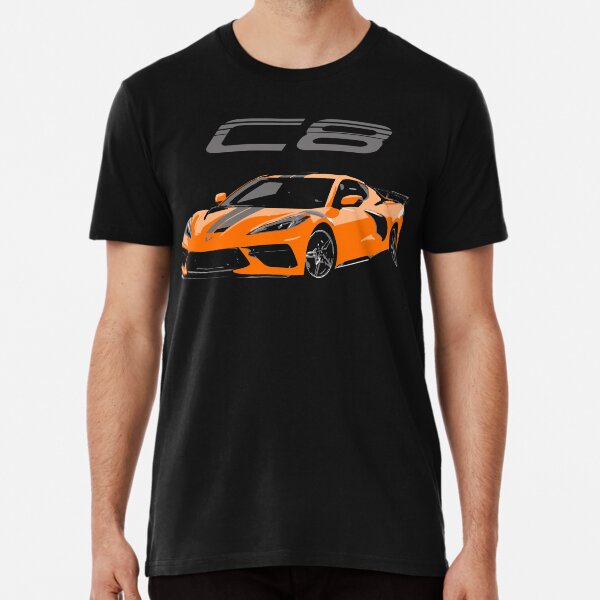 Amplify Orange 2022 Corvette C8 Besitzergeschenk Premium T-Shirt