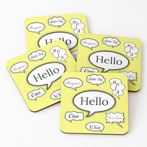 Item preview, Multilingual Hello Bubbles designed and sold by Lisa Thomas.