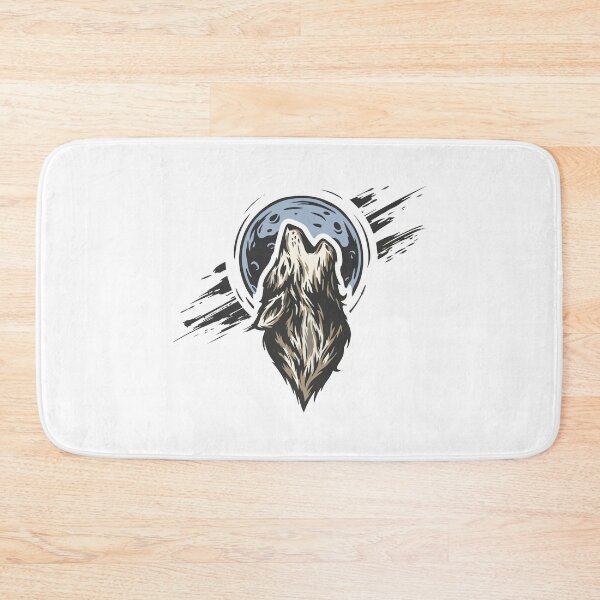 Item preview, wolf howling on the moon designed and sold by mouad naouiri.