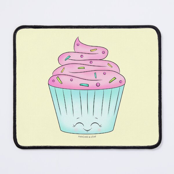 Item preview, Happy Cute Pink and Blue Cupcake designed and sold by PancakeAndLoaf.