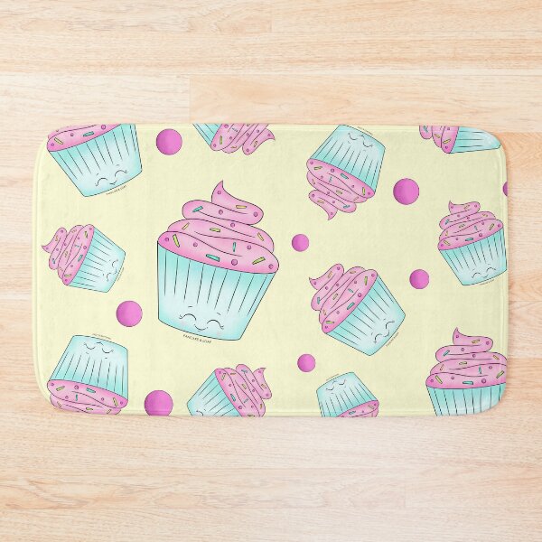 Item preview, Happy Cute Pink and Blue Cupcake designed and sold by PancakeAndLoaf.