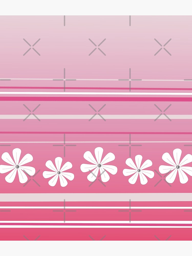Thumbnail 3 of 3, Backpack, White Flowers Pink Lines designed and sold by CarlaBaremb.