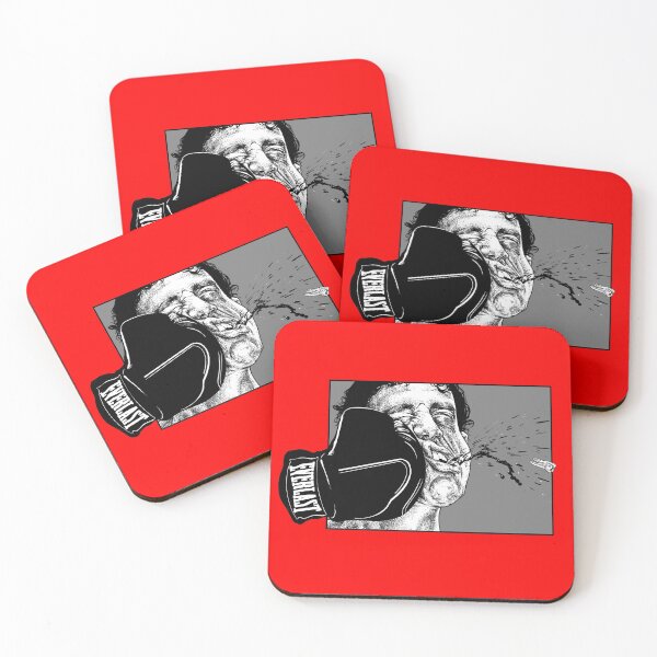Item preview, Collide- knock out punch (monochromatic illustration on red) designed and sold by Anicatattoos.