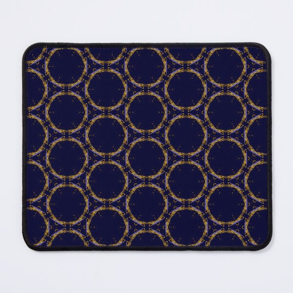 Item preview, Blue And Yellow Hexagon Tile on Dark Blue designed and sold by Fractal Journeys, etc. .