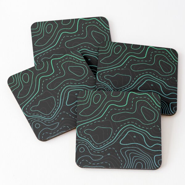 Item preview, Topography 07 - Neon Green designed and sold by gaming-pads.