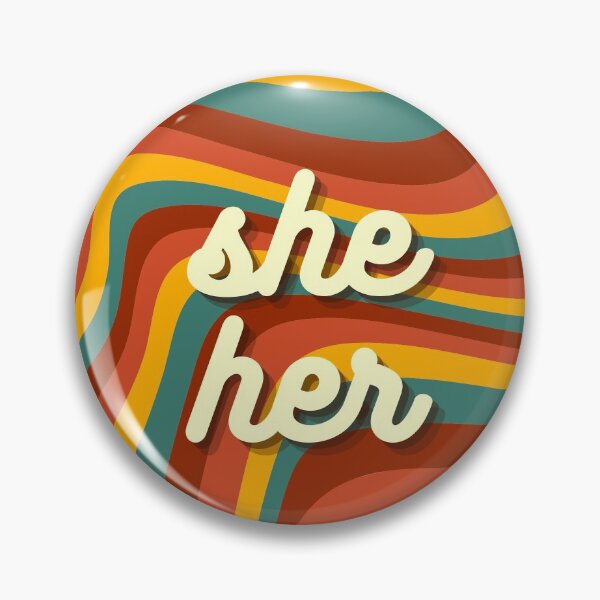 Item preview, 70s Wave She Her Pronouns designed and sold by LyssaByssa.