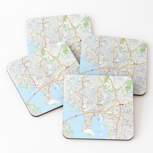 Item preview, Tampa Bay city Map Art Florida Rays Beach Gulf Mexico designed and sold by Midwest-Goods.