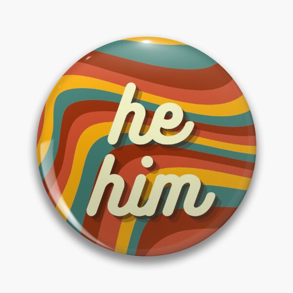 Item preview, 70s Wave He Him Pronouns designed and sold by LyssaByssa.
