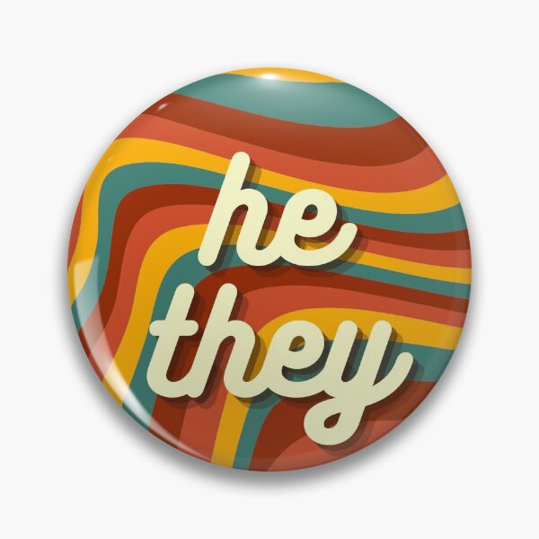 Item preview, 70s Wave He They Pronouns designed and sold by LyssaByssa.