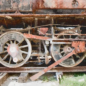 Artwork thumbnail, Rusting Train Wheels by Graham Prentice