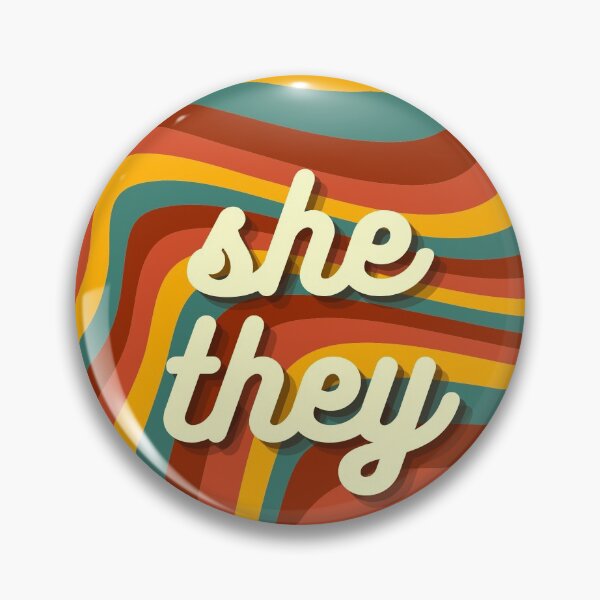 Item preview, 70s Wave She They Pronouns designed and sold by LyssaByssa.