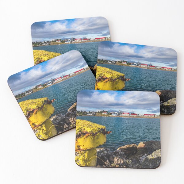 Item preview, View over Borgarnes from Brakarey, Iceland designed and sold by Lyl Dil Creations.