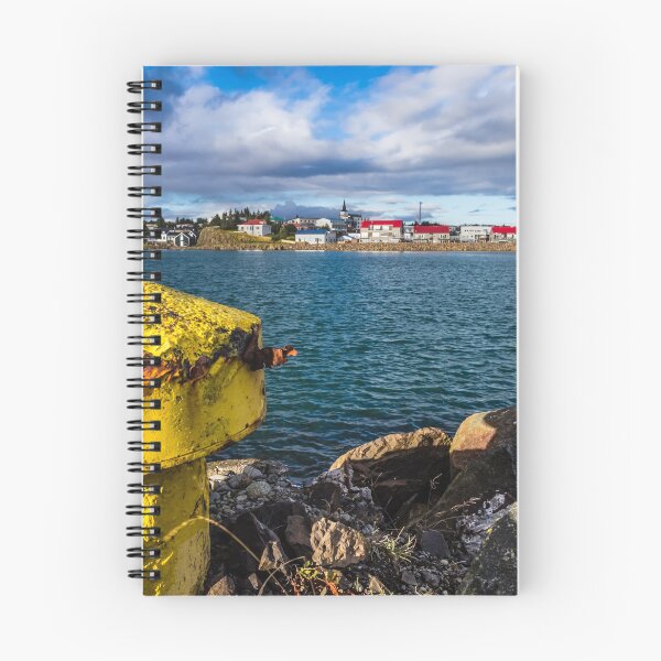 Item preview, View over Borgarnes from Brakarey, Iceland designed and sold by Lyl Dil Creations.