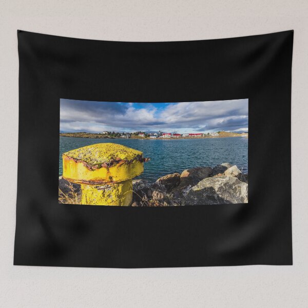 Item preview, View over Borgarnes from Brakarey, Iceland designed and sold by Lyl Dil Creations.