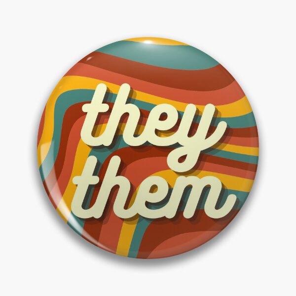 Item preview, 70s Wave They Them Pronouns designed and sold by LyssaByssa.