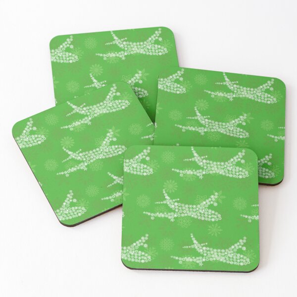 Item preview, Snowflake Airplane on green. designed and sold by PlaneNsimple.