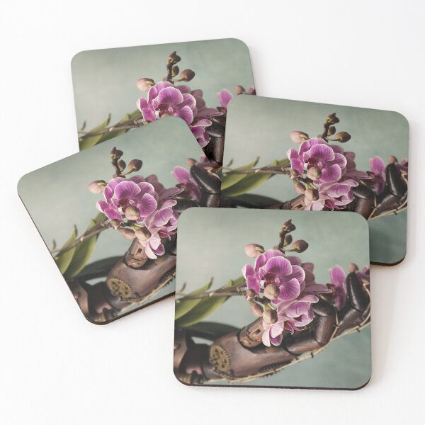 Item preview, Orchid flower fed by Steampunk robot hand designed and sold by Cinzia Murgia.
