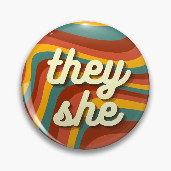 Item preview, 70s Wave They She Pronouns designed and sold by LyssaByssa.