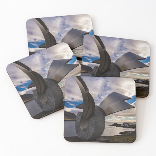 Item preview, Brakin Monument at dusk, Borgarnes, Iceland designed and sold by Lyl Dil Creations.