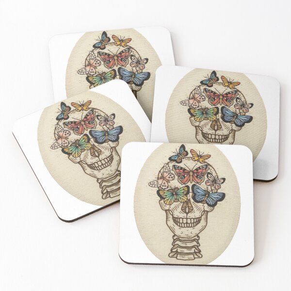 Item preview, Skull with Butterflies designed and sold by Atlas 101.