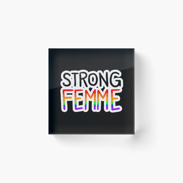 Item preview, Strong Femme Rainbow Pride Flag designed and sold by SpellYouLater.
