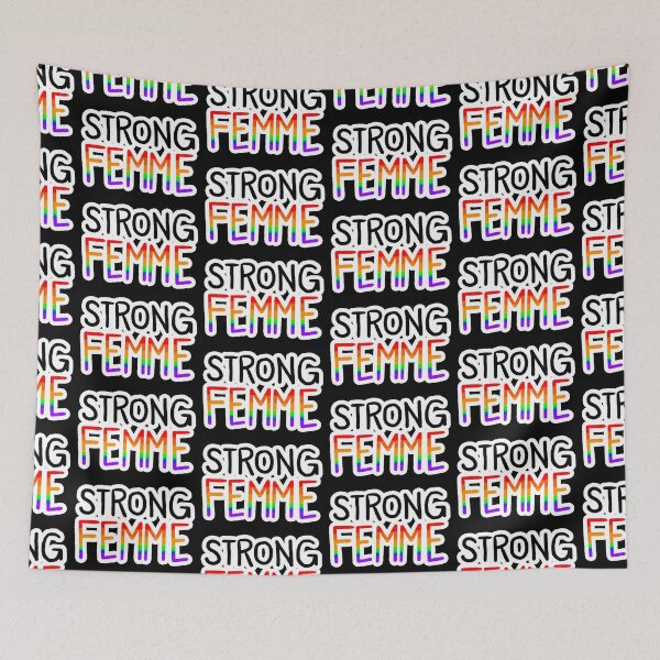 Item preview, Strong Femme Rainbow Pride Flag designed and sold by SpellYouLater.