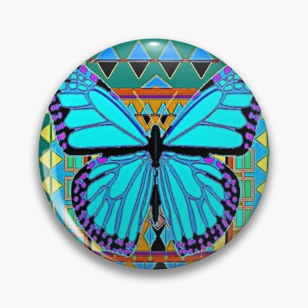 Item preview, BLUE SHADES  MONARCH BUTTERFLY PATTERN  ABSTRACT ART designed and sold by sharlesart.
