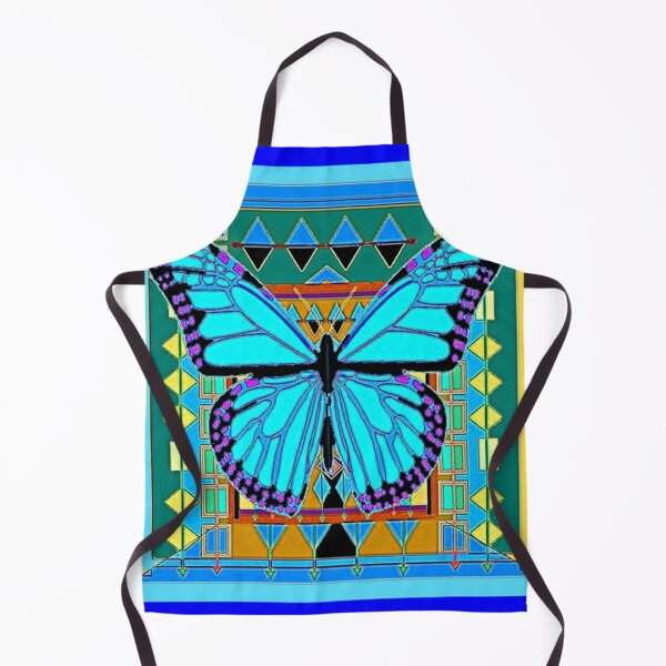 Item preview, BLUE SHADES MONARCH BUTTERFLY PATTERN ABSTRACT ART designed and sold by sharlesart.