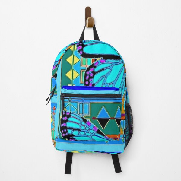 Item preview, BLUE SHADES MONARCH BUTTERFLY PATTERN ABSTRACT ART designed and sold by sharlesart.