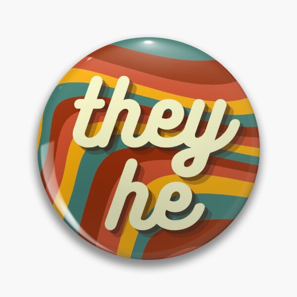 Item preview, 70s Wave They He Pronouns designed and sold by LyssaByssa.