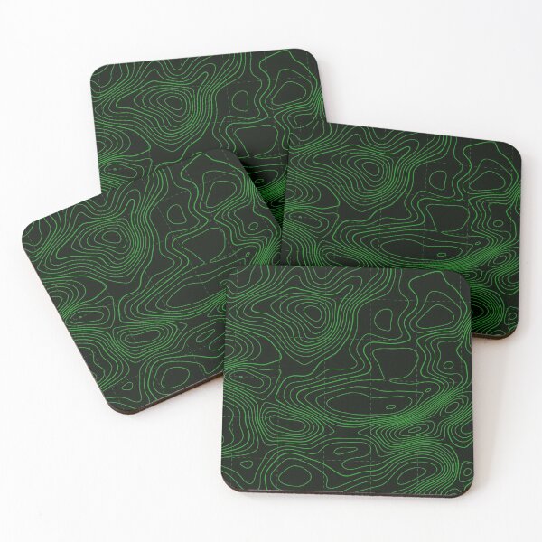 Item preview, Topography 08 - Green Colored Lines designed and sold by gaming-pads.