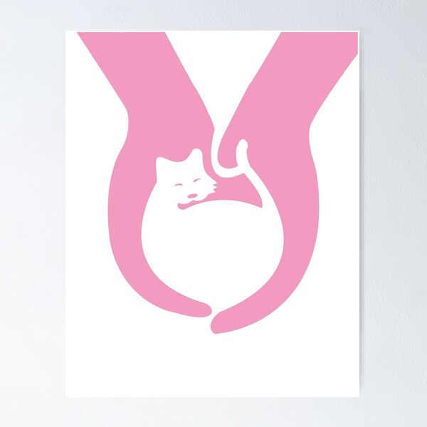 Item preview, Pink Cat Helping Hands designed and sold by DragonroseWorks.
