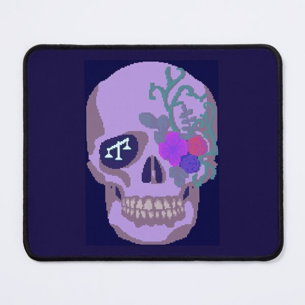 Item preview, Pixel Skull with Flowers and Scale designed and sold by RandomDuck2060.