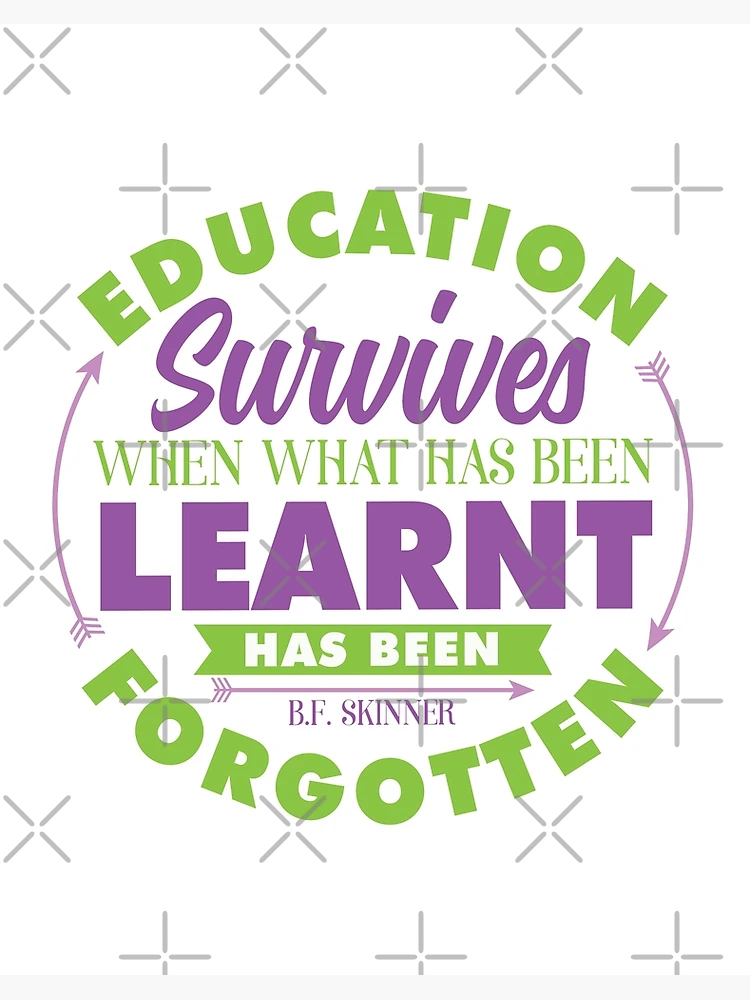 Inspirational motivational quote. Education is what survives whe Stock  Vector