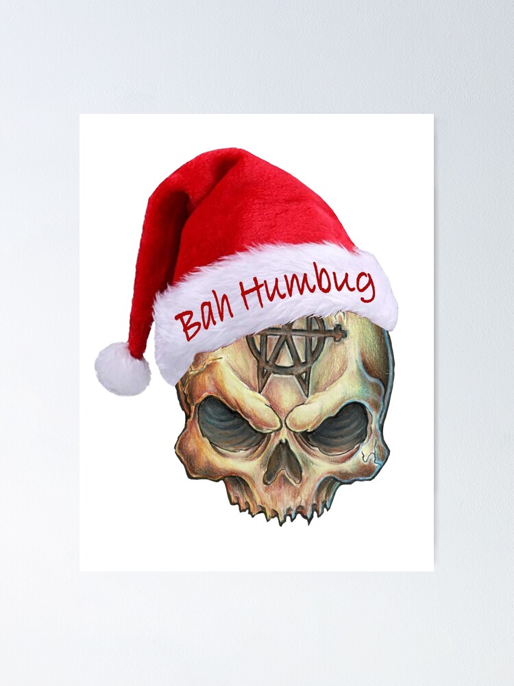 New With Tag Bah Humbug Santa Claus Black Christmas Hat 