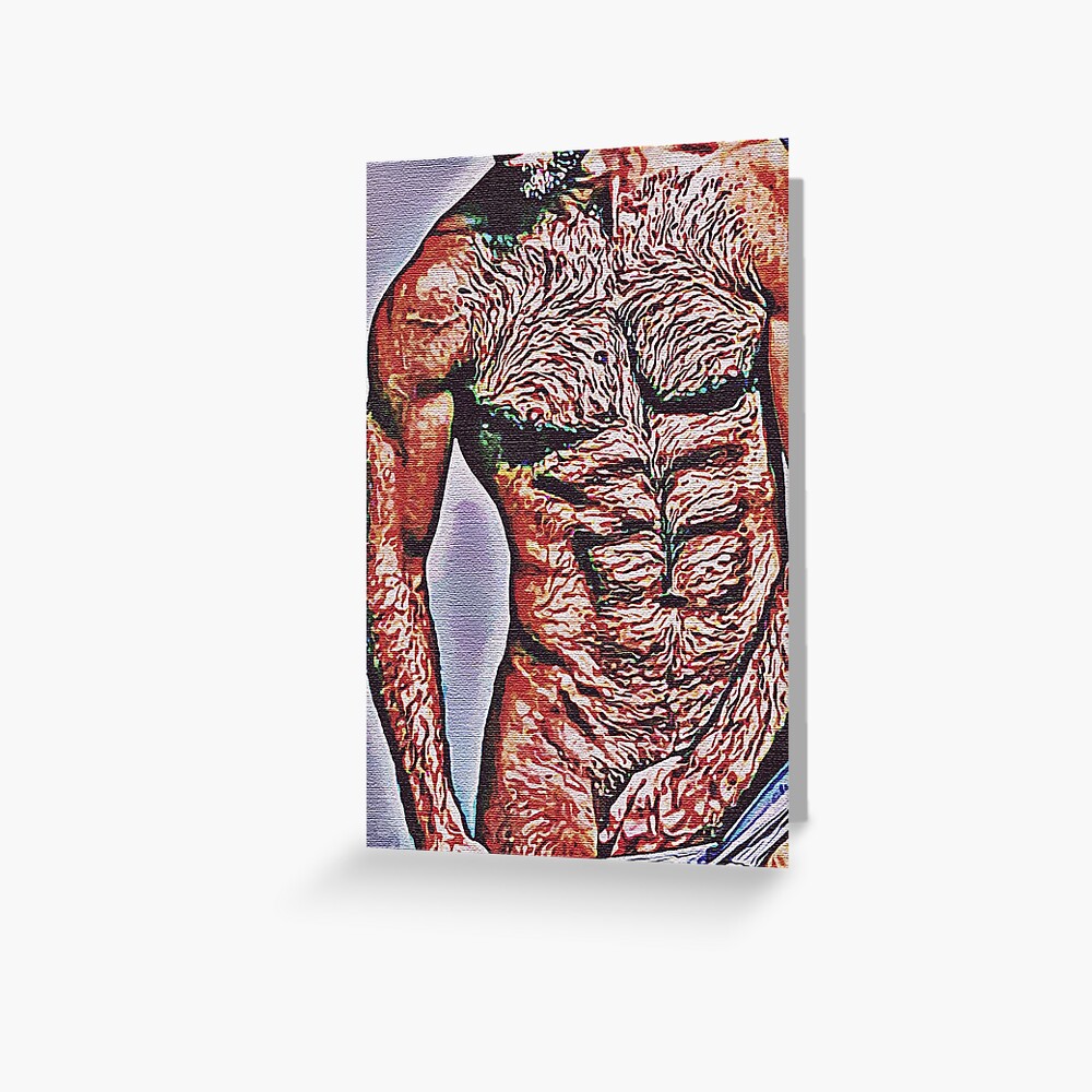 Hairy Daddy Homoerotic Gay Art Male Erotic Nude Male Nudes Male Nude Greeting Card By Male 4484