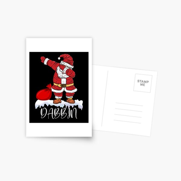 dabbing santa elf friends christmas Kids Boys Girls Dab Xmas Gifts Postcard