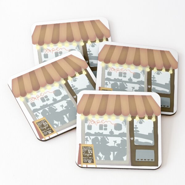 Item preview, Cozy adorable coffee shop entrance! designed and sold by jadefujiwara.