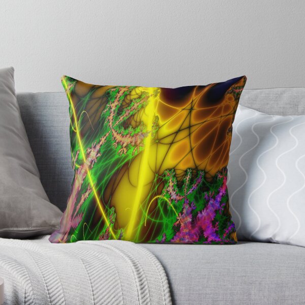 Escapetime Dancers Fractal Design Throw Pillow