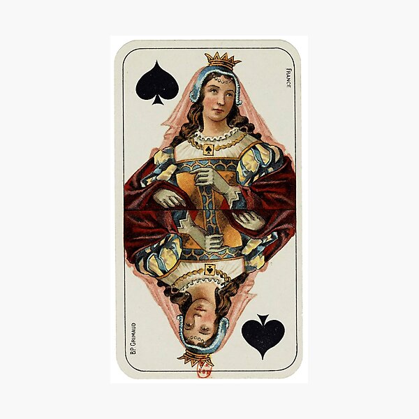 Item preview, Vintage Queen of Spades Card designed and sold by Pisceano.